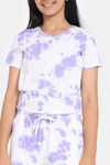 Zivame Girls Dreamverse Knit Cotton Loungewear Set - Pink Lavender — thumbnail 5